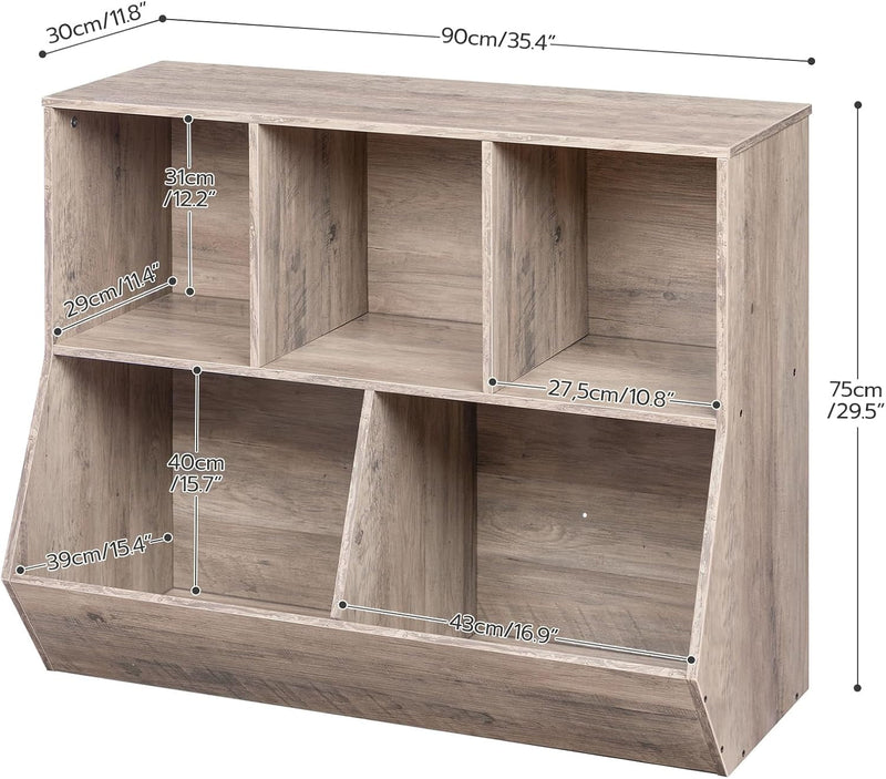 Kids Bookshelf, Bookcase Footboard, Toy Storage Cubby, Children'S Toy