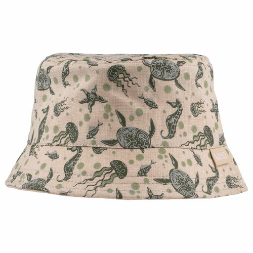 Infant Bucket Hat Ocean Life, Sea Animals, Nautical Theme Print Baby